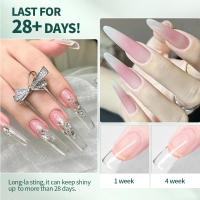 Kit de extensión de uñas de gel Nailpop Poly, 6 colores rosa, blanco, nude, gel transparente para decoración de uñas con pincel y solución antideslizante para salón de uñas - details 4