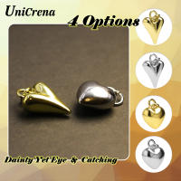 Encantos de Corazón 3D UniCrena Joyería DIY de Oro-Plata Colgante de Corazón Grueso para Collar Pulsera Pendientes Regalo Hipoalergénico para Adolescentes Mujeres 4Pcs - details 1