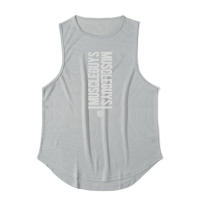 Gym Absorb Sweat Singlet Summer Breathable Sleeveless Quick Dry Vest Casual Fashion Print Shirt Men Workout Muscle Mesh Tank Top - details 15