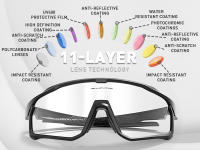 Kapvoe UV400 Photochromic Sports Sunglasses Purple Cycling Glasses for Men Mountain Bike Bicycle Eyewear Cycle Goggles MTB - details 6