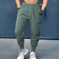 Simple and Trendy Men's Spring and Autumn New Trendy Brand Thin Section Sports Fitness Elastic Waist Casual Trousers - details 12