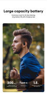 Nuevo Lenovo LP79 OWS Auriculares inalámbricos Bluetooth V5.4 Pantalla LED de alimentación Batería de larga duración Auriculares para juegos con cancelación de ruido Sonido envolvente Llamada HD Auriculares deportivos táctiles con micrófono Cordón - details 11