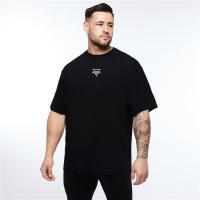 Gym Fitness Sports Loose Oversized T-shirts Casual Short Sleeve Mesh Breathable Tops Summer Men Bodybuilding Workout Shirts - details 2