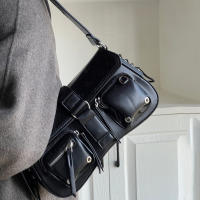 Bolso gótico Punk para mujer, bandolera de hombro, diseño de moda, cuero PU, Vintage, pequeño, Tote - details 3