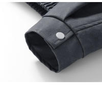 Outdoors Simplicity Solid Man Fashion Jacket Spring Autumn Retro Style Flip Collar Leather Jacket New Leisure Port Wind Coat Man - details 9