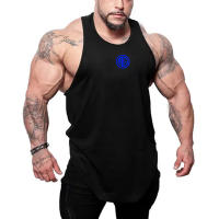 New Cotton Sleeveless T-shirt Men Fitness Muscle Undershirt Gym Bodybuilding Vest Fashion Street Hip Hop Casual Loose Tank Tops - details 2