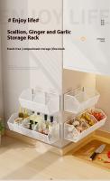 Iluminación de pared ba, organizador de cocina, cebolla, jengibre, condimentos, especiero, sin lavar, drenaje de frutas y verduras - details 0