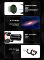 Telescopio SVBONY SV550 con Lente Triple APO F6 de 80mm y Corrector de Campo SV209 para Astrofotografía de Cielo Profundo bundle de 1.0X - details 12