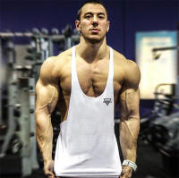 Gym Fitness Sport Cotton Breathable Tank Tops Men Sleeveless Thin Suspenders Vest Bodybuilding Workout Casual Stringer Singlet - details 3