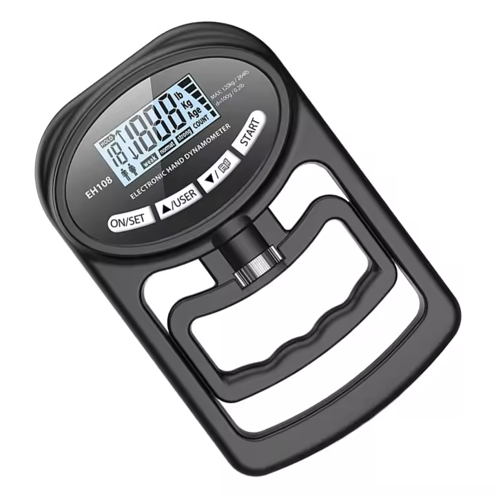 Medición de la fuerza de la mano Gimnasio portátil LED Probador muscular estable Probador de fuerza de agarre electrónico Pantalla digital para equipo - 1