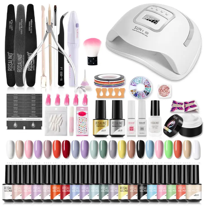 ROSALIND-Conjunto de esmaltes en Gel para uñas, herramientas de manicura, conjunto completo, para Semi permanente, necesita UV LED - 1