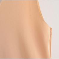 Vestido de Seda de Hielo Delgado Vestido Interior sin Mangas con Cuello en V para Mujeres - details 11