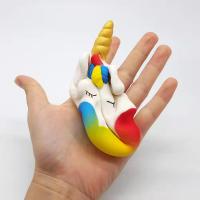 Bola de estrés de elevación lenta para niños, juguetes de comida para apretar, animales Kawaii, Jumbo, Squishy, unicornio, pastel, ciervo, Panda - details 3