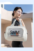 Bolso de playa para natación con bolsillo para zapatos, bolso cruzado grande para viajes, deportes, lavado, bolsas transparentes para secar y mojar de corta distancia - details 9