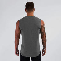 Summer New Men Slim Fit Cotton Tank Tops Breathable Sleeveless Fashion V-neck Vest Gym Casual Bodybuilding Fitness Singlets - details 4
