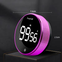 Temporizadores digitales de cocina, temporizadores visuales, pantalla LED grande, Cuenta atrás magnética, plateado - details 5