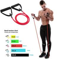 Bandas de resistencia con asas, pesas de gimnasio, cuerda de tracción para Yoga, correas elásticas para ejercicio físico, banda para entrenamiento en casa, entrenamiento de fuerza - details 0
