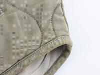 Vintage Women Long Sleeve O Neck Quilted Jacket Female Single Breasted Autumn Short Padded Coat Streetwear Outfits - details 10