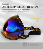 Universal adecuado casco de motocicleta protector de burbuja visera lente casco gafas lente multicolor retro cara completa media máscara gafas - details 5