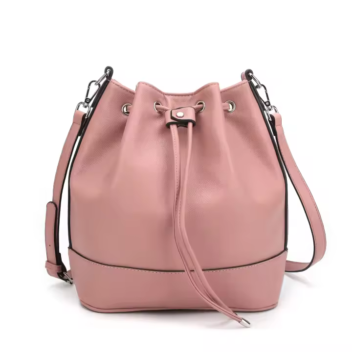 AFKOMST Bolsos tipo cubo de cuero Bolso cruzado con cordón para mujer Bolsos medianos y hobo con 2 correas para el hombro Mochila de lujo de alta gama - 1