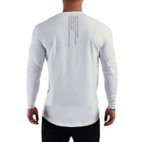 Gym Cotton Long Sleeve T-shirt Men Fitness Workout Slim Fit T Shirt Bodybuilding Sports Training Tee Tops Autumn Casual Clothing - details 13