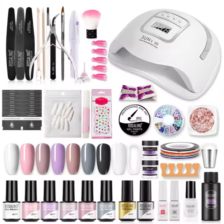 ROSALIND-Conjunto de esmaltes en Gel para uñas, herramientas de manicura, conjunto completo, para Semi permanente, necesita UV LED - 1