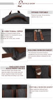 Mochila escolar de lona para ordenador portátil, bolsa de alta capacidad, color sólido, oem - details 2
