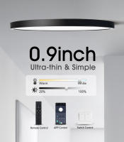 Lámpara de techo Led redonda con marco plateado, iluminación de brillo blanco Natural, 24W, 36W, 48W, luces de techo para decoración de dormitorio y sala de estar - details 1