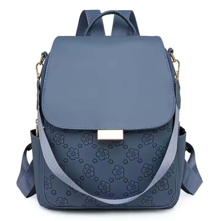 1 nueva mochila en relieve, mochila versión coreana para mujer, bolso escolar de gran capacidad, bolso de viaje de negocios de cuero suave - 1