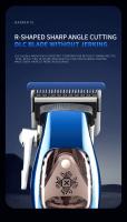 Kemei-cortadora de pelo profesional para peluquero, maquinilla eléctrica para cortar el pelo inalámbrica de 10000RPM, Motor magnético de alta velocidad - details 2