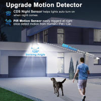 Luces LED solares para exteriores, lámpara de pared inalámbrica, 3 modos de iluminación, Sensor de movimiento, energía Solar, valla de jardín, cubierta de patio, 138 - details 5