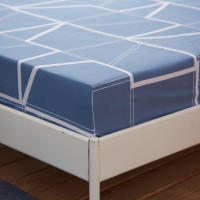 Sábana bajera de algodón estampada, sábanas para cama de cuatro esquinas con banda elástica (sin fundas de almohada), 1 ud. - details 6