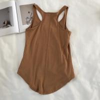 Top de Tanque Irregular para Mujer Verano Cuello Redondo, Sin Mangas, Camisola Básica Suelta - details 9