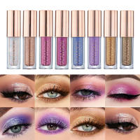 Sombra de Ojos Líquida Brillante Monocromática Barra de Maquillaje de Lentejuelas Doradas y Moradas para Realzar la Piel Impermeable y Brillante - details 0