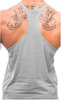 Muscleguys Mens Fitness Bodybuilding Graphic Design Y Back Summer Fashion Casual Bodybuilding Sleeveless Shirt - details 15