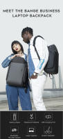 Mochila de Gran Capacidad para Hombres BANGE 2023 Impermeable de 15.6 Pulgadas con Interfaz USB para Carga Bolsa de Viaje Material Principal de la Mochila - details 0