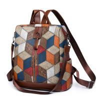 Mochila a cuadros de cuero PU suave para mujer, morral grande, bolsa de viaje, mochila escolar grande para Gir - details 17