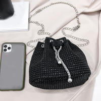 Bolsos cruzados con forma de cubo de diamantes de imitación para mujer, bolsos de hombro brillantes, bolsos de cadena, bolsos de almacenamiento de fiesta de noche - details 16
