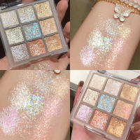 Paleta de Sombras de Ojos Brillantes de 9 Colores Destacado de Tónico Frio Champán Pink Pearly - details 2