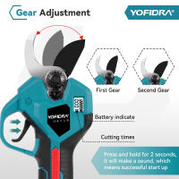 YOFIDRA Tijeras de podar eléctricas sin escobillas de 38 mm, 2 velocidades, inalámbricas, para árboles frutales, bonsáis, tijeras eléctricas para batería de 21 V y 18 V - details 4