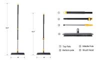 Cepillo de Barrido para Pisos BOOMJOY 15" 2 en 1 Cerdas Rigidas Limpiador de Baño Patio Cocina Pared Techo Tub Azulejo Material Polímero Compuesto Estilo Clásico Recomendado para Laminado - details 4