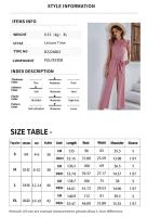 Temperament casual jumpsuit high elastic flying sleeve top for women - details 0