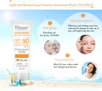 Protector solar blanqueador SPF90 + protección UV, pantalla solar, aislamiento, hidratante, iluminador, cara, cuerpo, brazos, muslos, bloqueador solar, cuidado de la piel - details 2