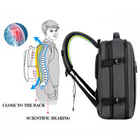 Mochila de viaje clásica para hombre, morral de negocios expandible con USB, bolsa de gran capacidad para ordenador portátil, impermeable, a la moda - details 19