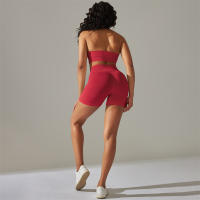 Conjunto de Yoga para Mujer Ropa Deportiva sin Costuras para Gimnasio Traje de Fitness con Sujetador Deportivo de Manga Larga Leggings de Cintura Alta Tracksuit Adecuado para Primavera/Verano Material de Poliéster y Elastano - details 5