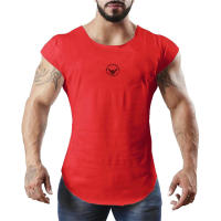 Men Muscle Vests Cotton Breathable Sleeveless Tank Tops Solid Fashion Print O-neck T-shirts Gym Bodybuilding Fitness Tank Tops - details 8