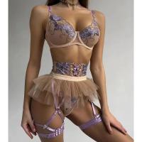 Tornova-ropa interior Sexy con estampado bordado, faja, ligas, traje para mujer, malla de retales, conjunto de lencería Sexy exótica transparente, nuevo - details 3