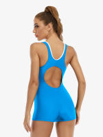 Bañador deportivo de Surf para mujer, traje de baño de una pieza, Rashguard Racer Back - details 2