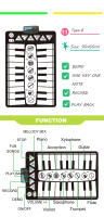 Kids Musical Piano Mat Duet Keyboard Play Mat 20 Keys Floor Piano with 8 Instrument Sound 5 Paly Modes Dance Pad Puzzle Toys - details 19