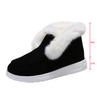 Ladies Ankle Boots Women Winter Warm Plush Fur Snow Boots Suede Leather Shoes Ladies Slip on Comfortable Female Footwear 2022 - details 11